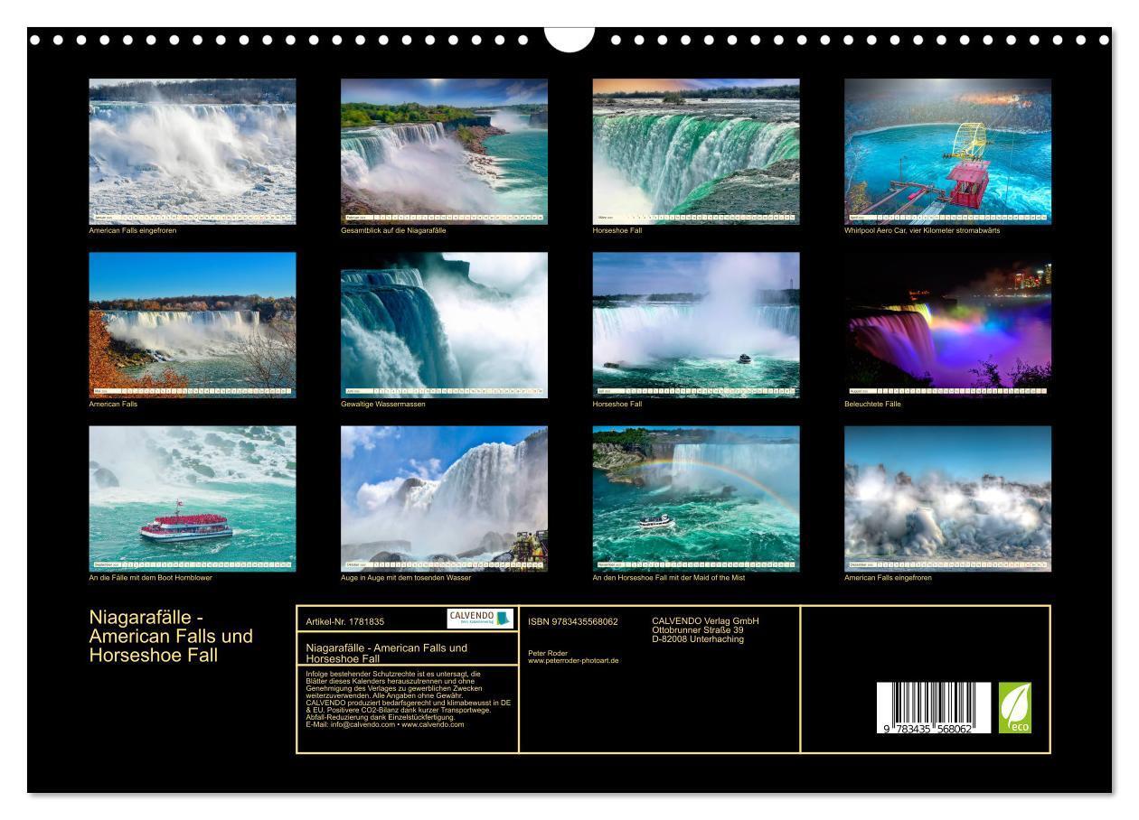 Bild: 9783435568062 | Niagarafälle - American Falls und Horseshoe Fall (Wandkalender 2025...