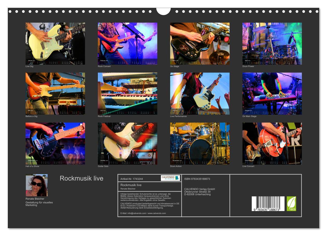 Bild: 9783435188673 | Rockmusik live (Wandkalender 2025 DIN A3 quer), CALVENDO...