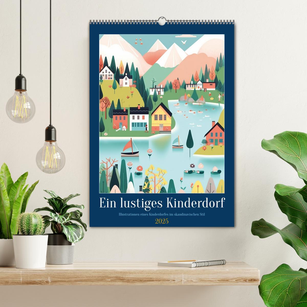 Bild: 9783435878147 | Ein lustiges Kinderdorf (Wandkalender 2025 DIN A2 hoch), CALVENDO...