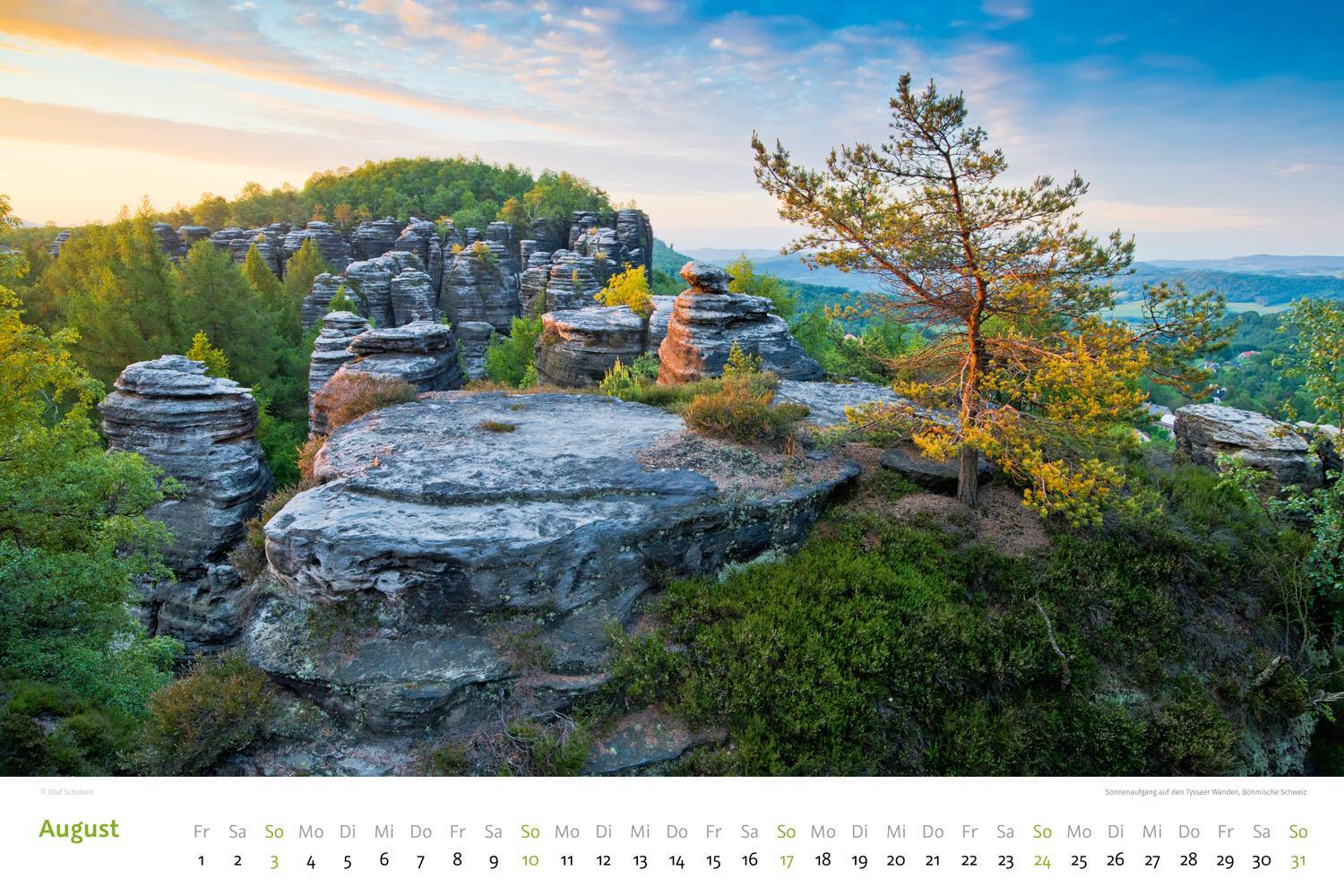 Bild: 9783938916520 | Kalender Sächsische &amp; Böhmische Schweiz 2025 | Wandkalender 45 x 30 cm