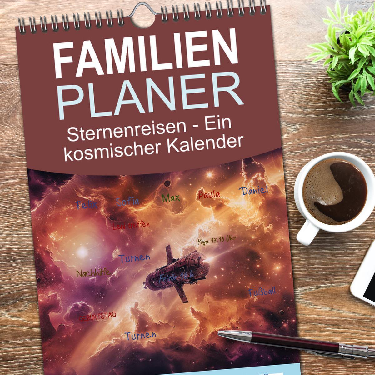 Bild: 9783457153956 | Familienplaner 2025 - Sternenreisen - Ein kosmischer Kalender mit 5...