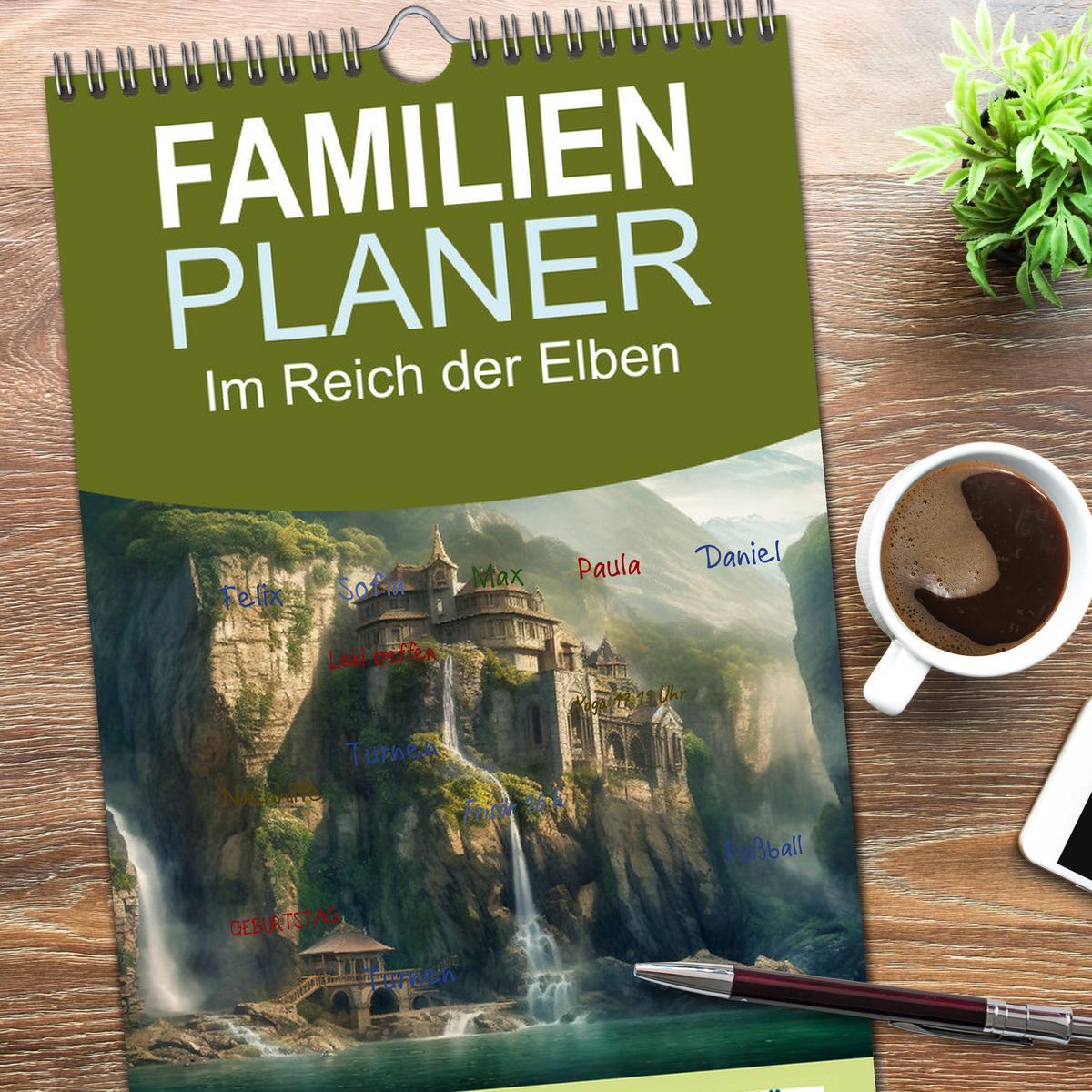 Bild: 9783457135419 | Familienplaner 2025 - Im Reich der Elben mit 5 Spalten...