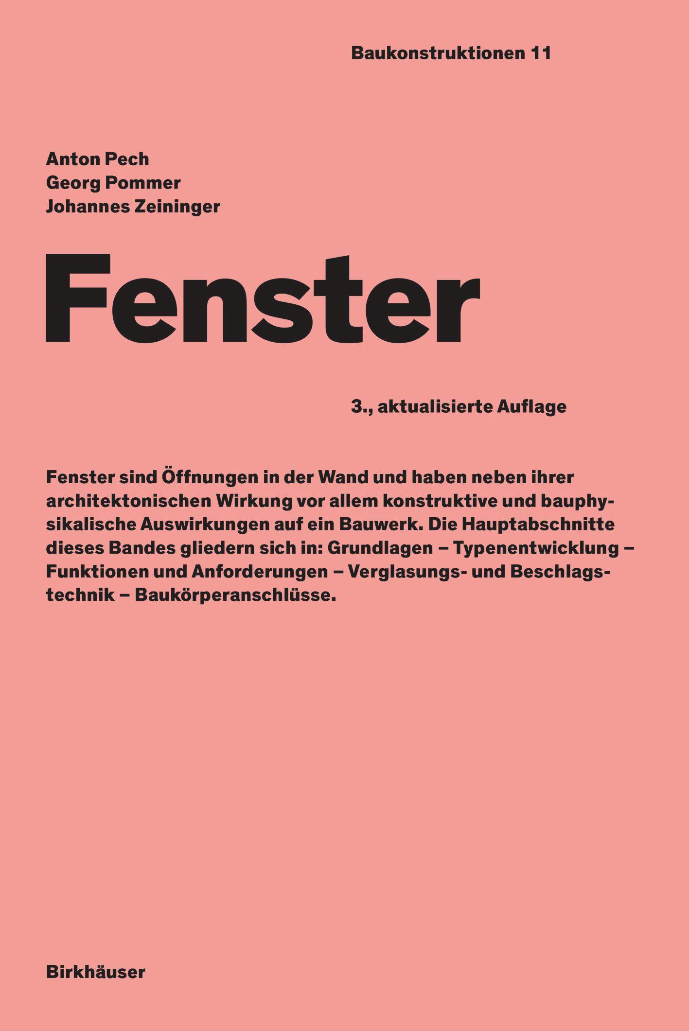 Cover: 9783035626957 | Fenster | Anton Pech (u. a.) | Buch | Baukonstruktionen | 173 S.