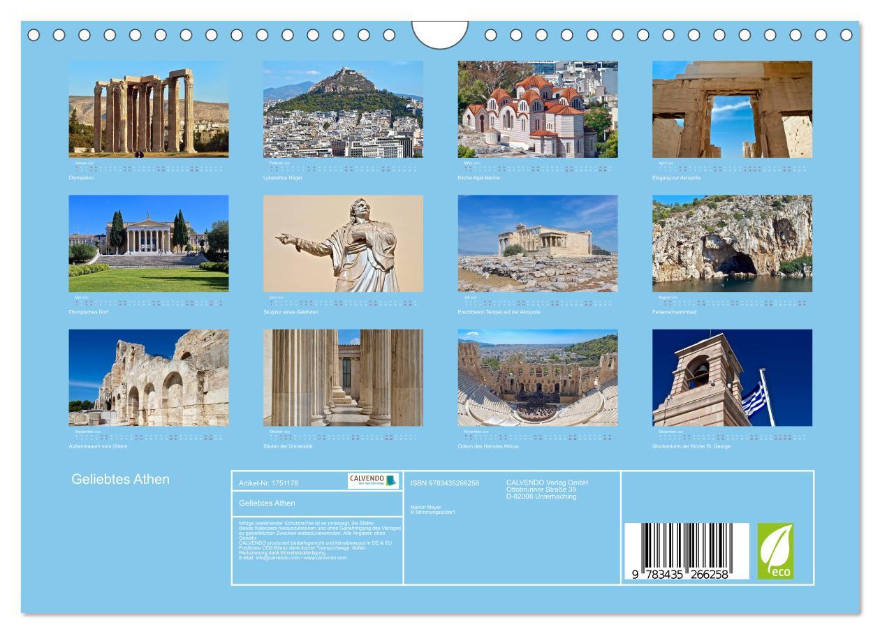 Bild: 9783435266258 | Geliebtes Athen (Wandkalender 2025 DIN A4 quer), CALVENDO...