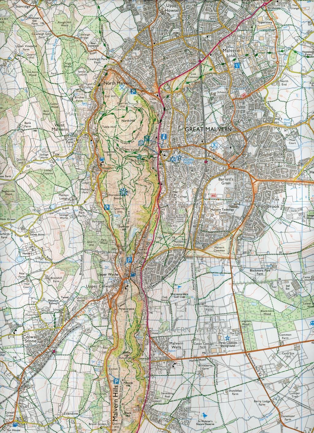 Bild: 9780319243831 | Malvern Hills and Bredon Hill | Ordnance Survey | (Land-)Karte | 2015