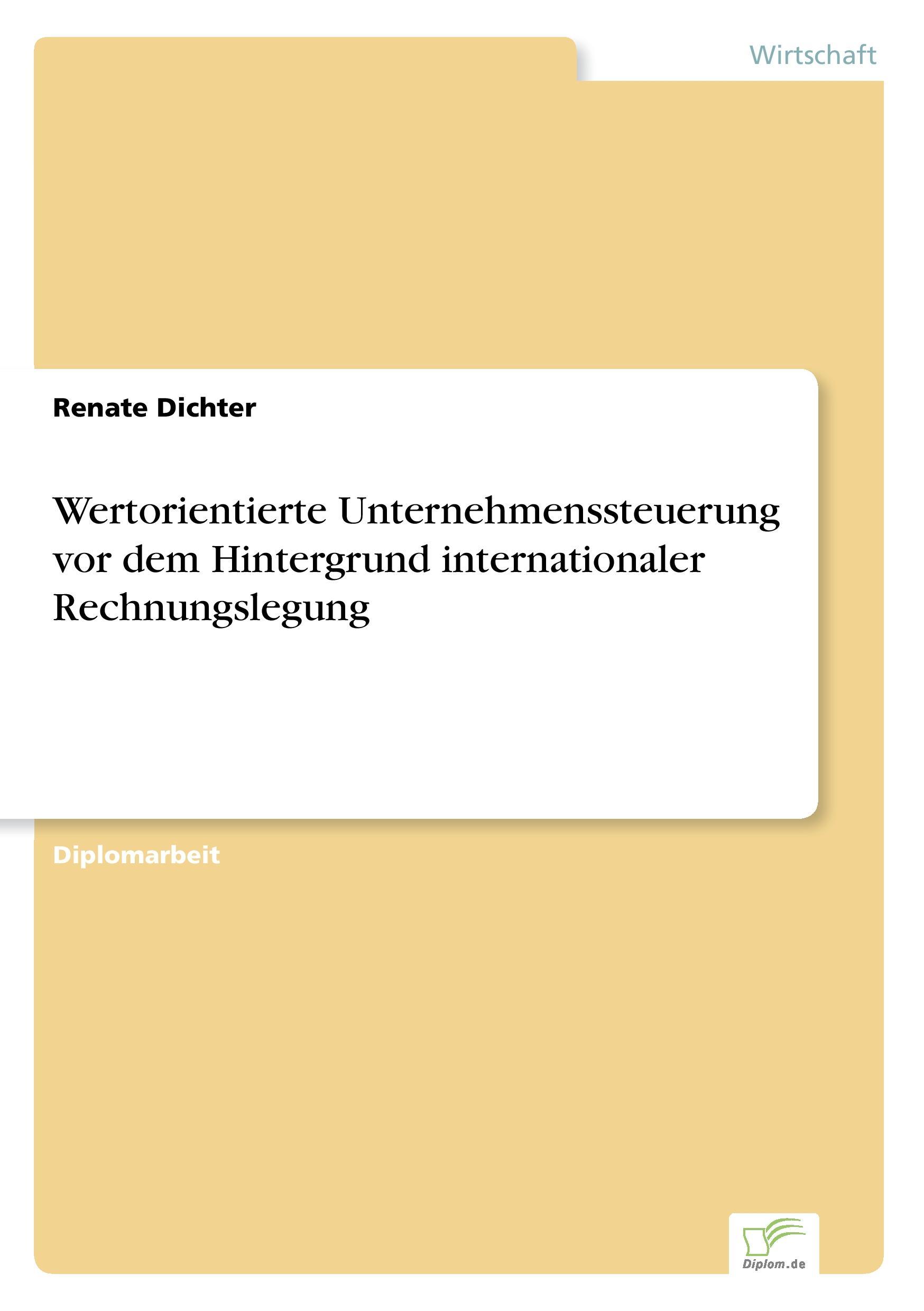 Cover: 9783838635705 | Wertorientierte Unternehmenssteuerung vor dem Hintergrund...