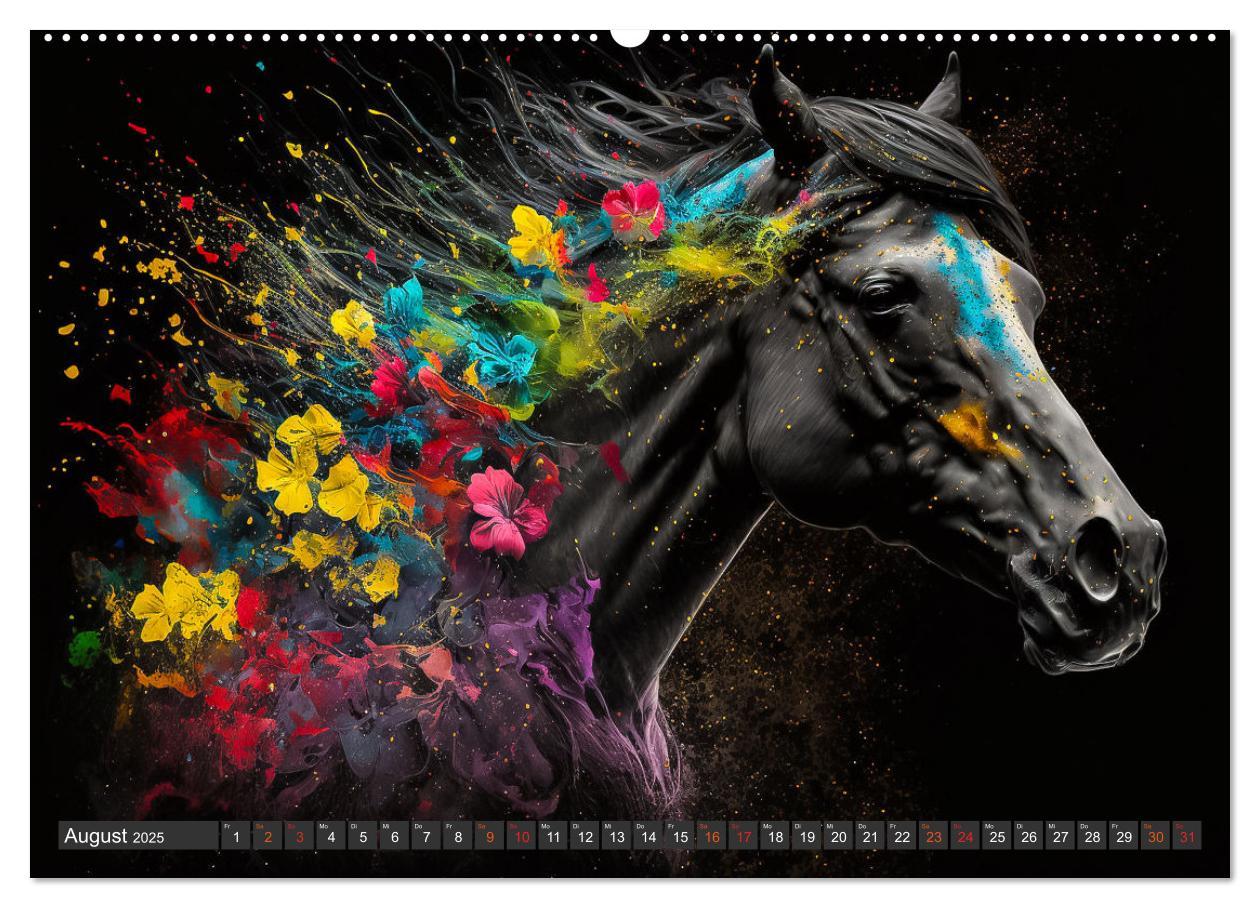 Bild: 9783383912757 | Pferde und Blumen (Wandkalender 2025 DIN A2 quer), CALVENDO...