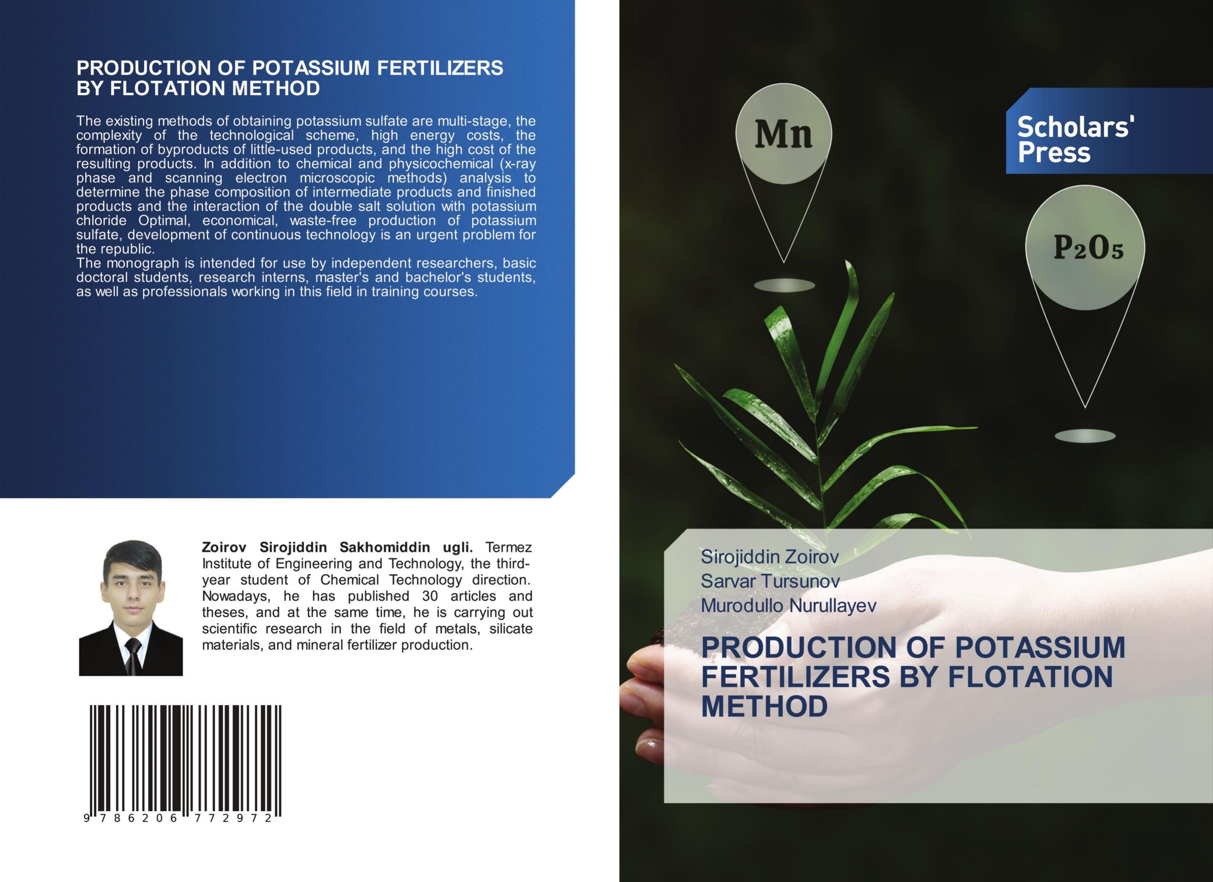 Cover: 9786206772972 | PRODUCTION OF POTASSIUM FERTILIZERS BY FLOTATION METHOD | Taschenbuch