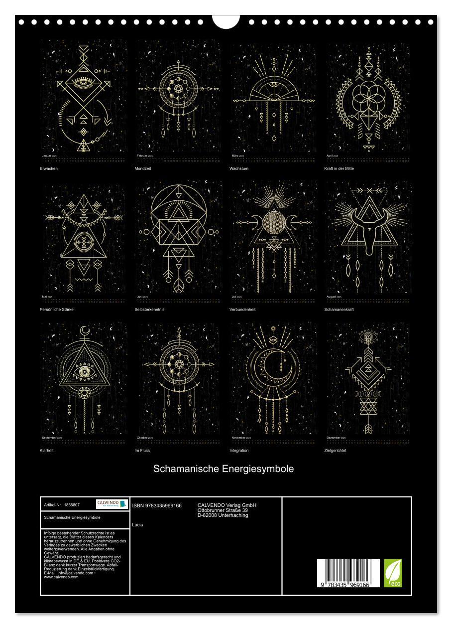 Bild: 9783435969166 | Schamanische Energiesymbole (Wandkalender 2025 DIN A3 hoch),...