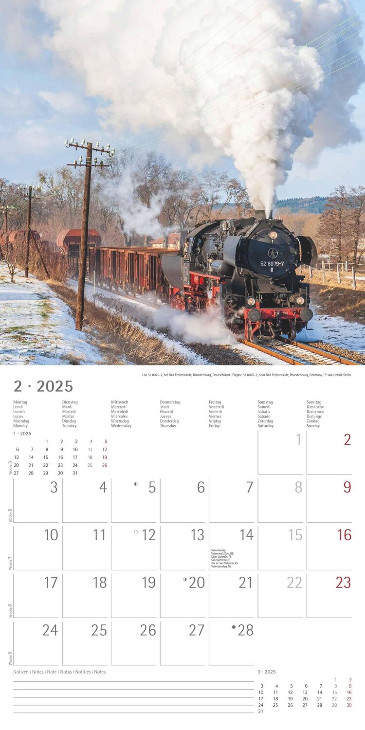 Bild: 4251732340971 | Dampfloks 2025 - Broschürenkalender 30x30 cm (30x60 geöffnet) -...