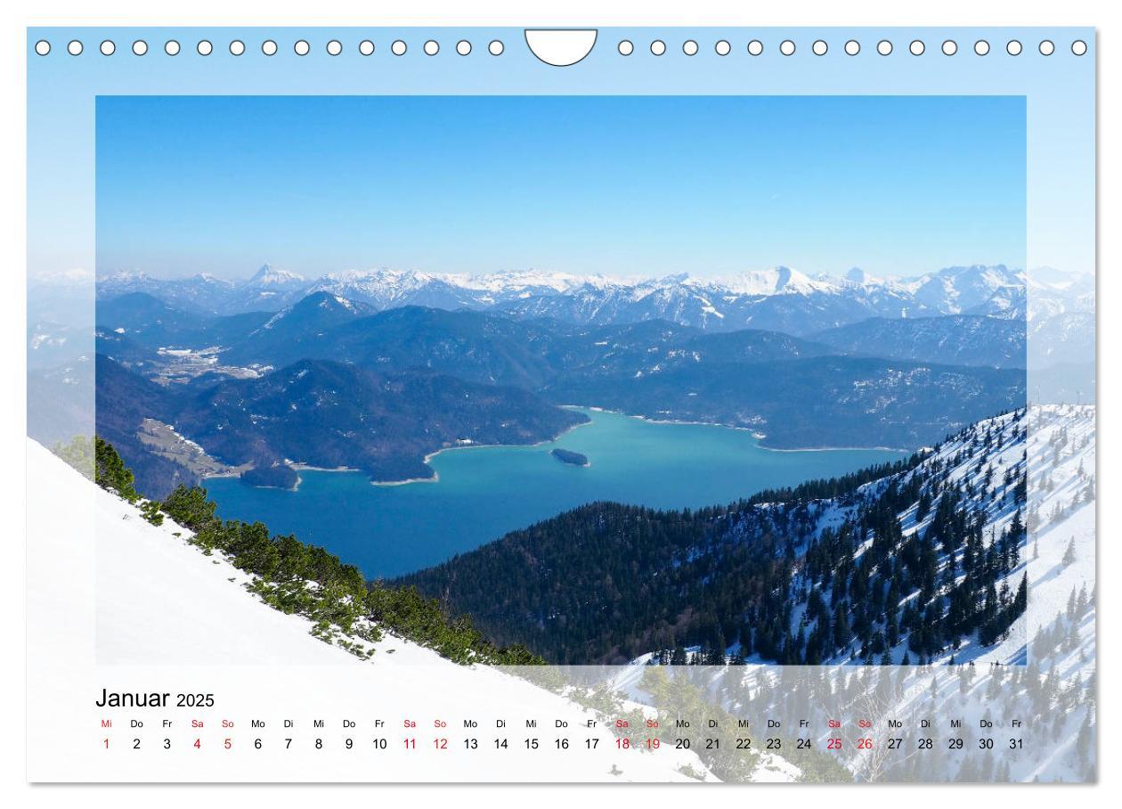 Bild: 9783435180875 | Walchensee (Wandkalender 2025 DIN A4 quer), CALVENDO Monatskalender