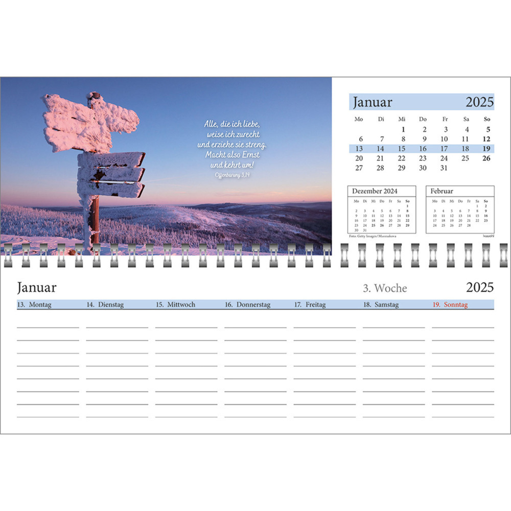 Bild: 9783754825457 | In deine Hand leg ich den Tag 2025 | Wochen-Tischkalender | Kalender