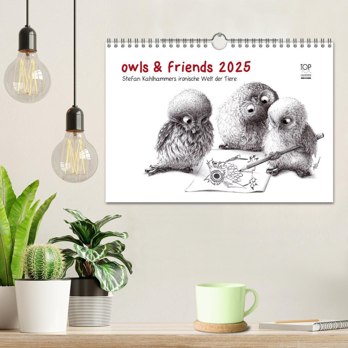 Bild: 9783435825158 | owls &amp; friends 2025 (Wandkalender 2025 DIN A4 quer), CALVENDO...