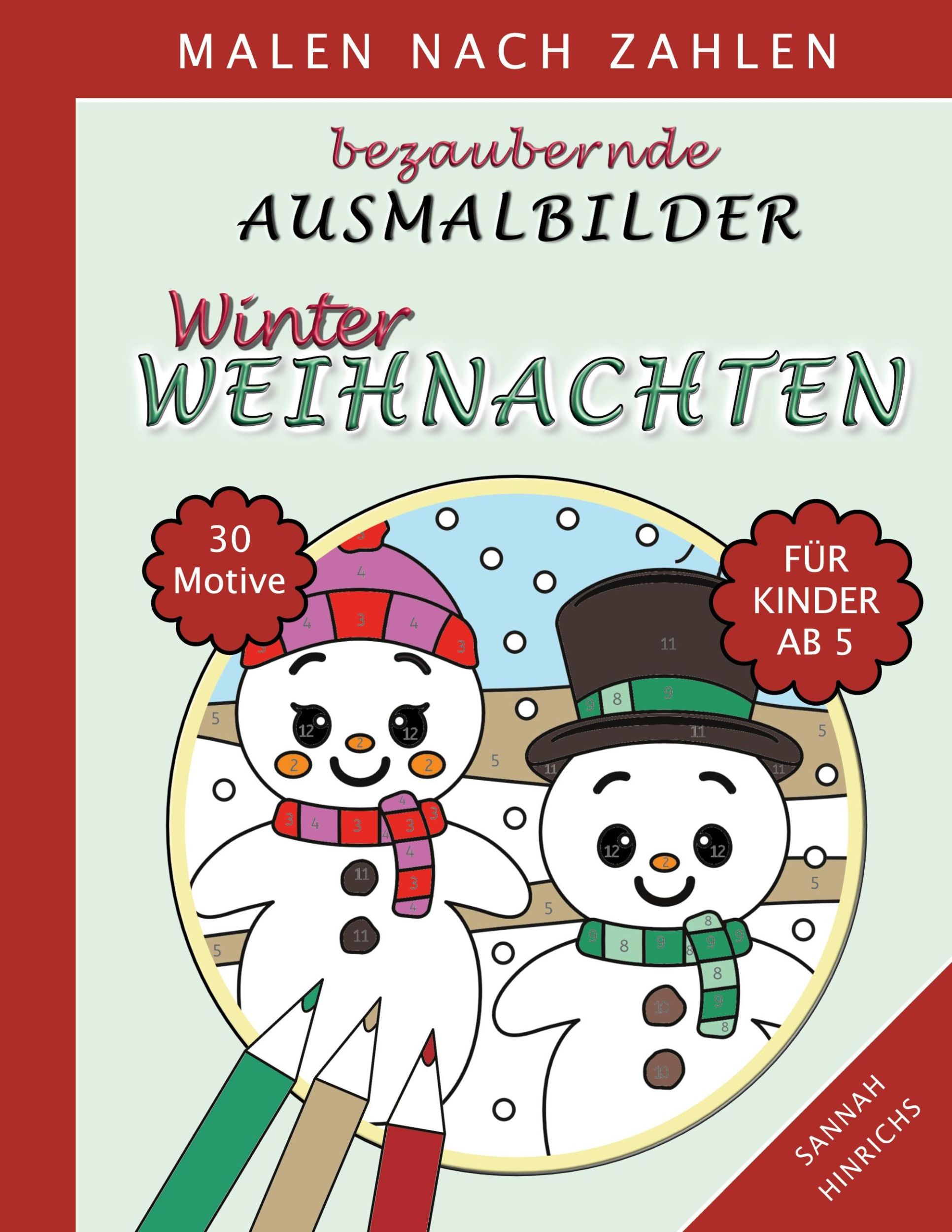 Cover: 9783756821587 | Bezaubernde Ausmalbilder Malen nach Zahlen - Winter-Weihnachten | Buch