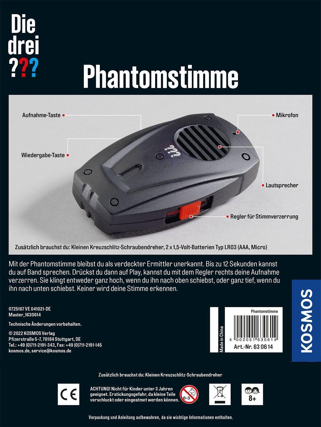 Bild: 4002051630614 | Die drei ??? Phantomstimme | Detektiv-Set | Spiel | 630614 | Deutsch