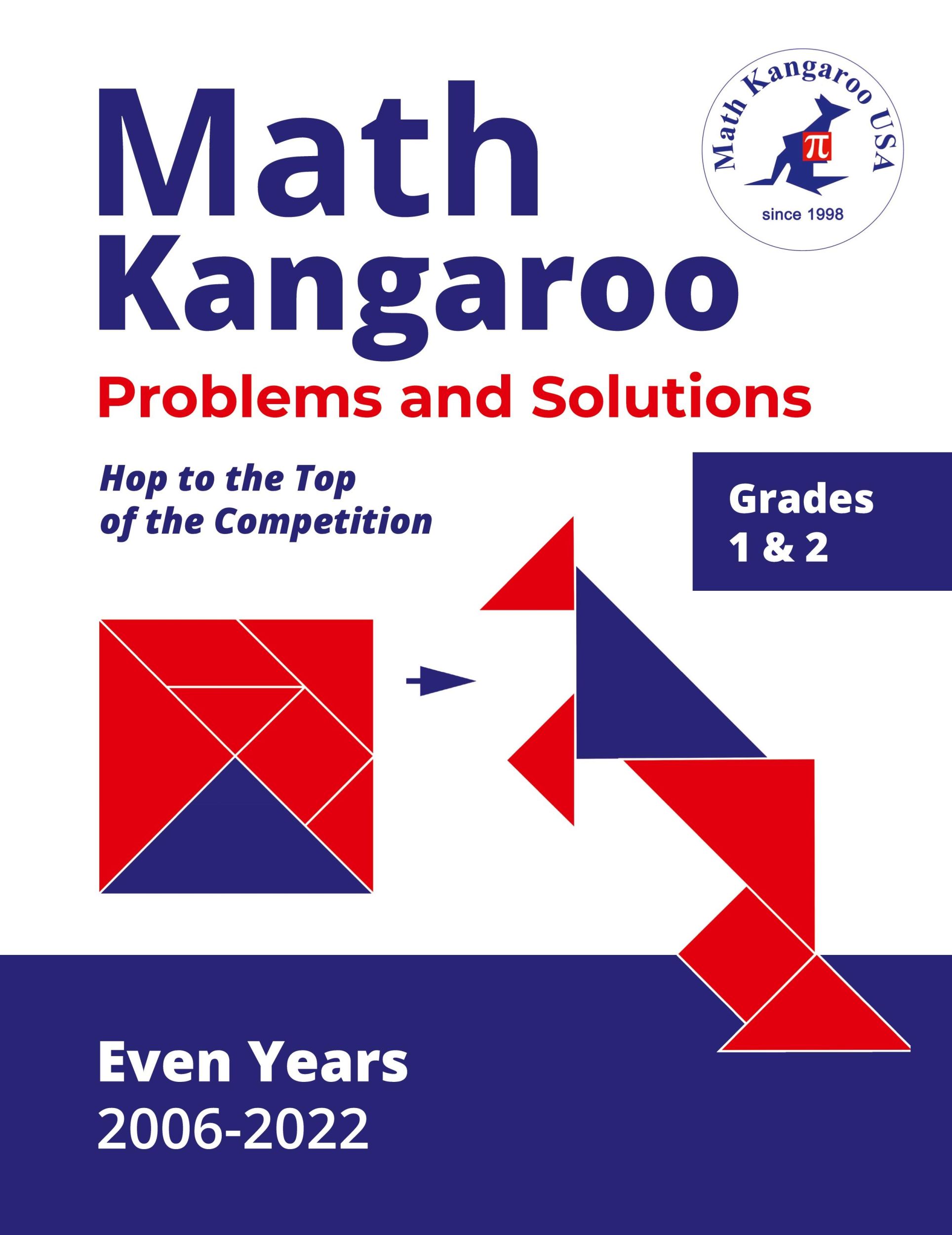 Cover: 9798989988358 | Math Kangaroo Problems and Solutions - Grades 1 &amp; 2 - Even Years | Usa