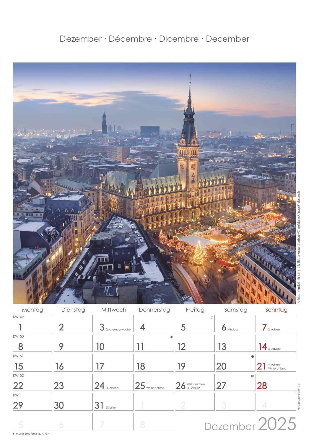 Bild: 4251732341152 | Norddeutschland 2025 - Bild-Kalender 23,7x34 cm - Regional-Kalender...