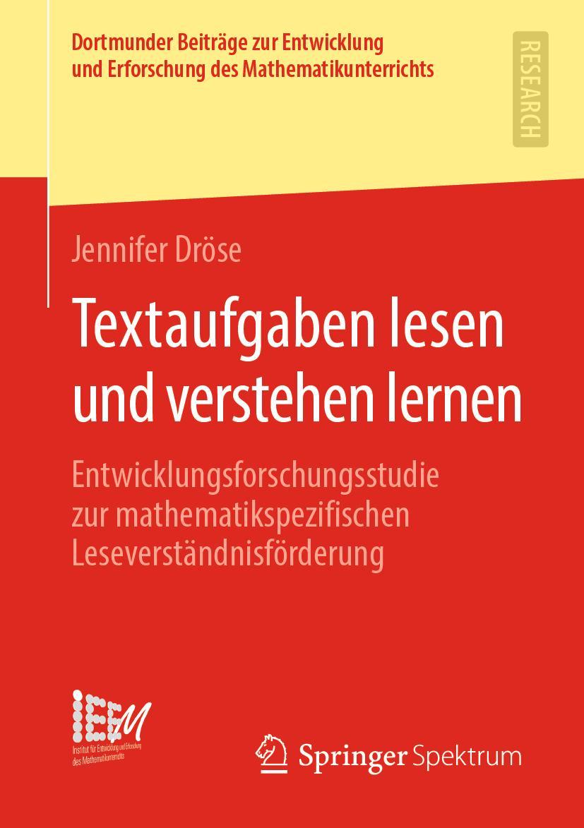 Cover: 9783658278496 | Textaufgaben lesen und verstehen lernen | Jennifer Dröse | Taschenbuch