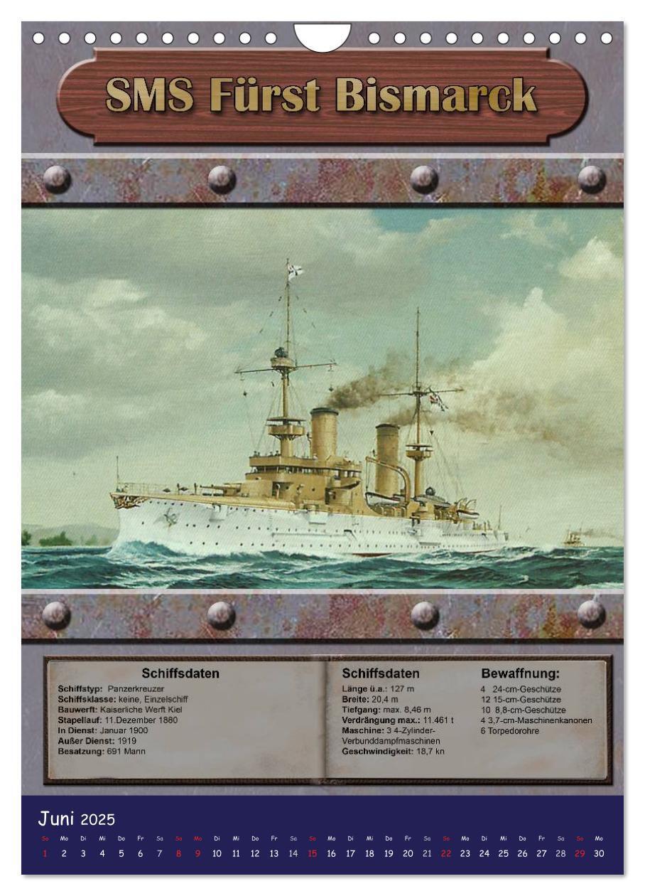 Bild: 9783457060421 | Die kaiserliche Marine 1871 - 1918 (Wandkalender 2025 DIN A4 hoch),...