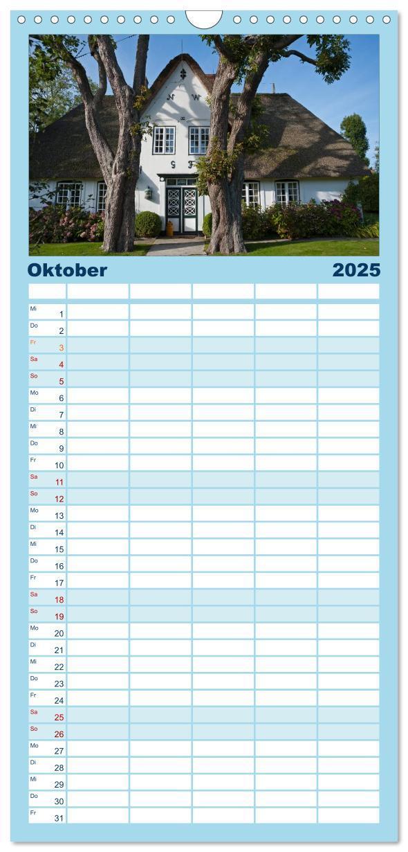 Bild: 9783457118498 | Familienplaner 2025 - Sylt in Bildern mit 5 Spalten (Wandkalender,...