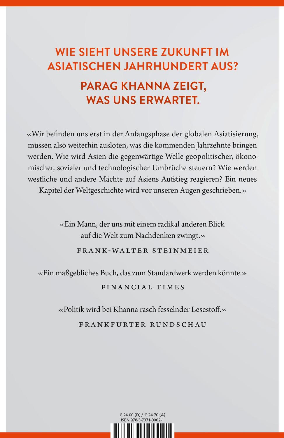 Rückseite: 9783737100021 | Unsere asiatische Zukunft | Parag Khanna | Buch | Deutsch | 2019