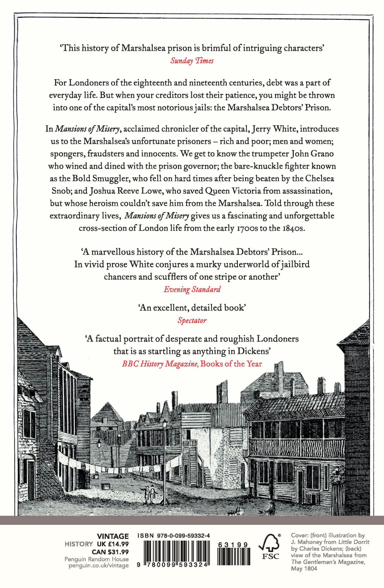 Rückseite: 9780099593324 | Mansions of Misery | A Biography of the Marshalsea Debtors' Prison