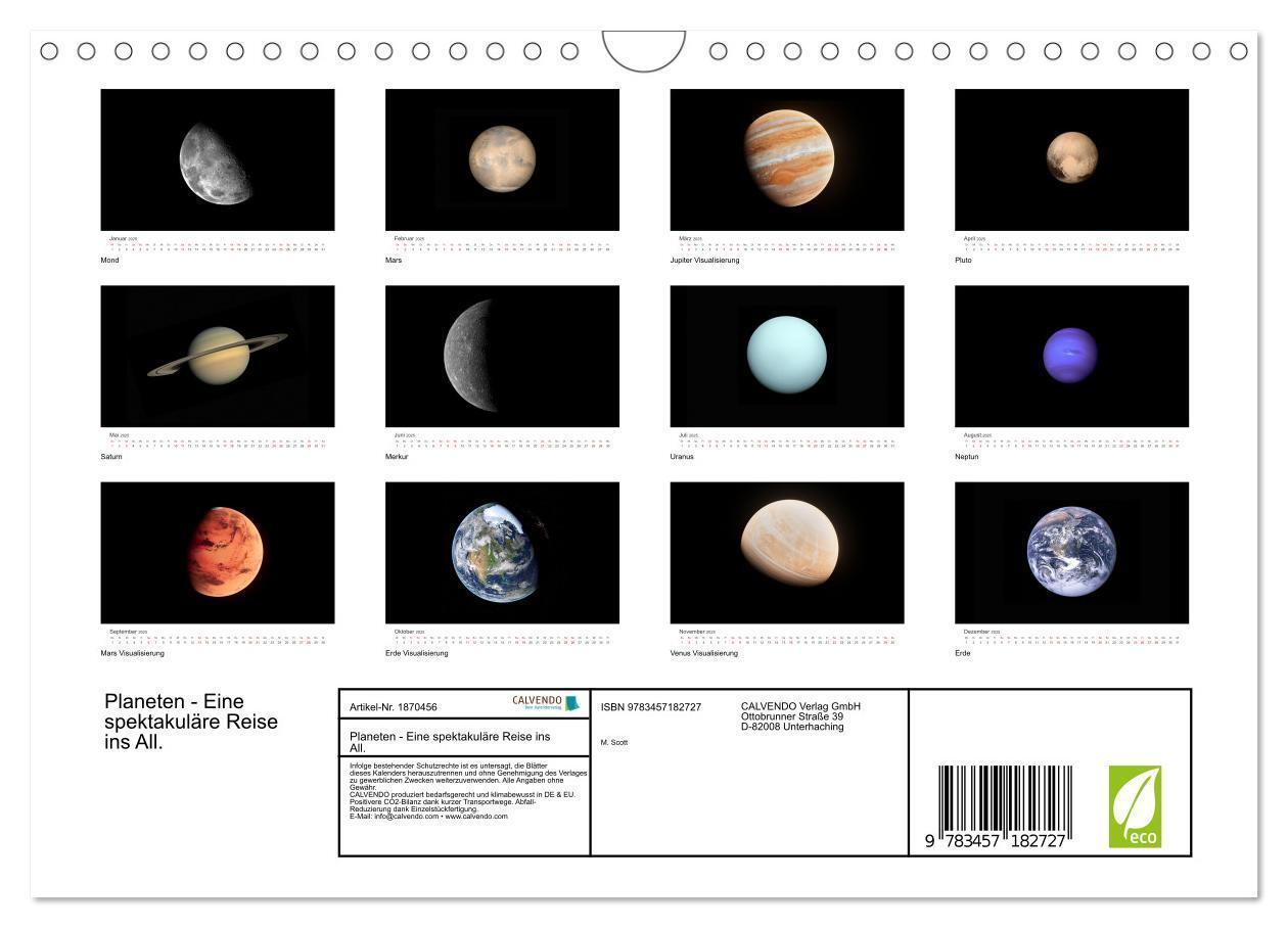 Bild: 9783457182727 | Planeten - Eine spektakuläre Reise ins All. (Wandkalender 2025 DIN...