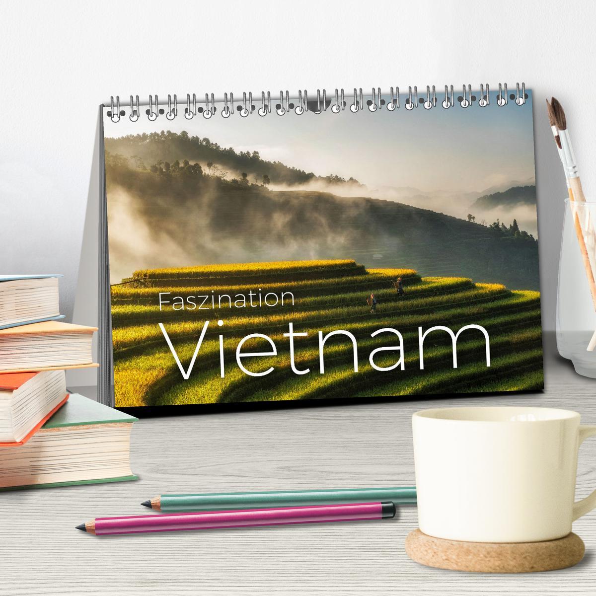 Bild: 9783383874628 | Faszination Vietnam (Tischkalender 2025 DIN A5 quer), CALVENDO...