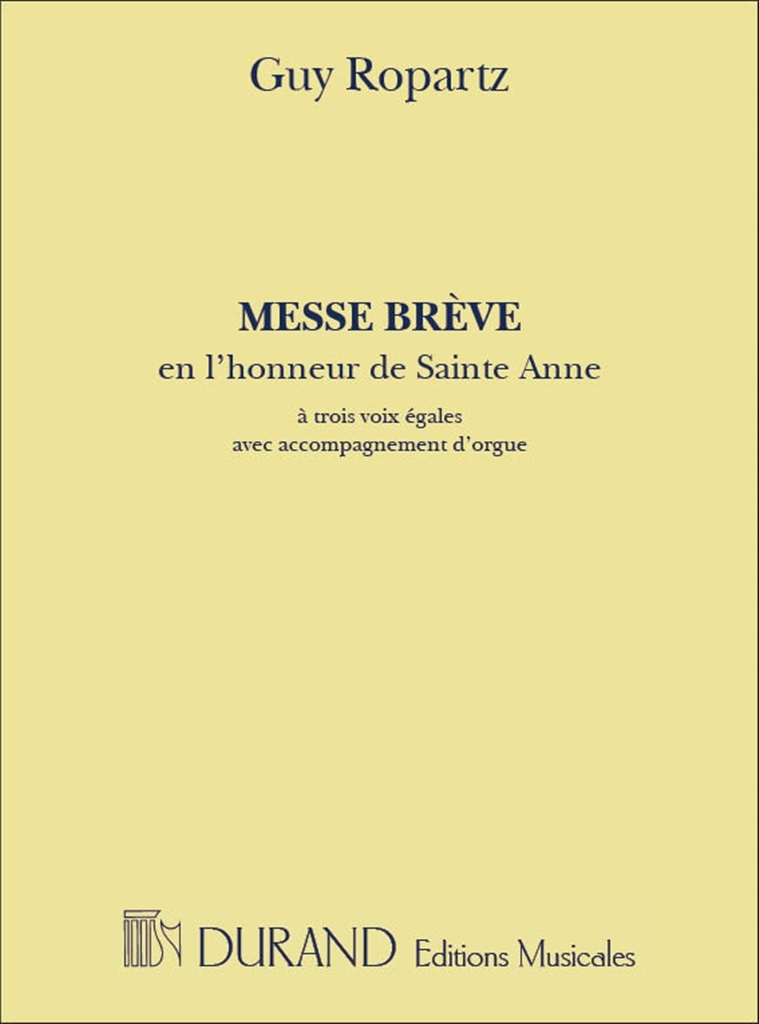 Cover: 9790044044795 | Messe brève en l'honneur de Sainte-Anne pour 3 voix égales avec...