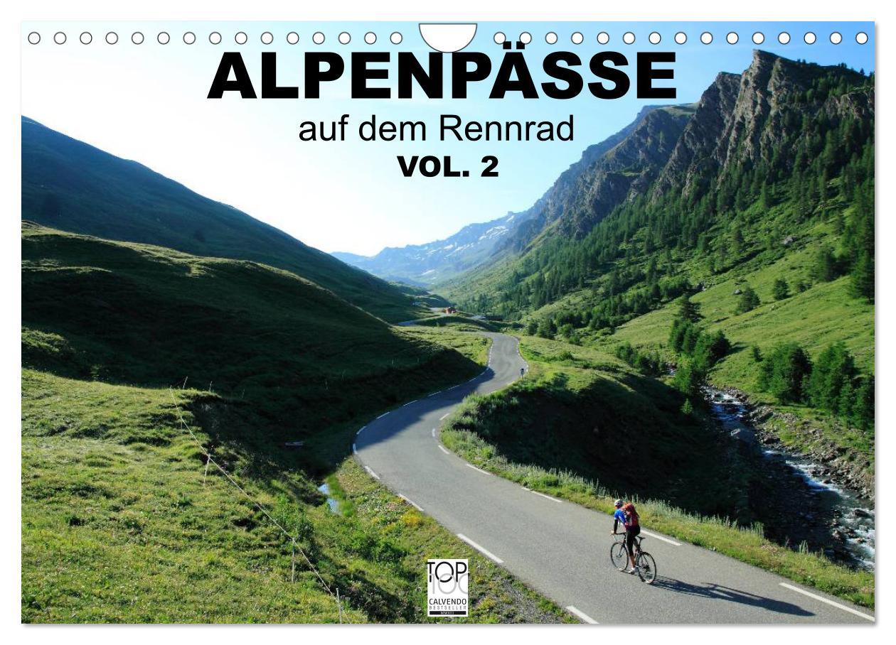 Cover: 9783435808847 | Alpenpässe auf dem Rennrad Vol. 2 (Wandkalender 2025 DIN A4 quer),...