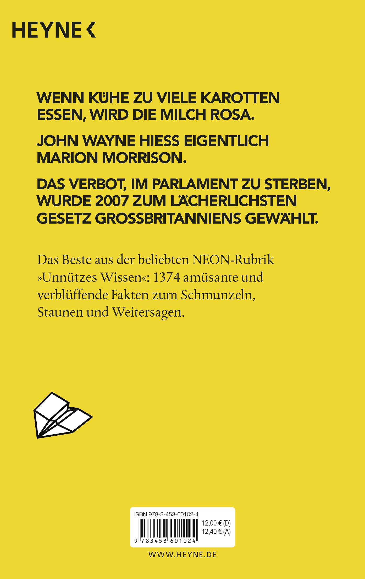 Bild: 9783453601024 | NEON: Unnützes Wissen | Michael Ebert (u. a.) | Taschenbuch | 272 S.