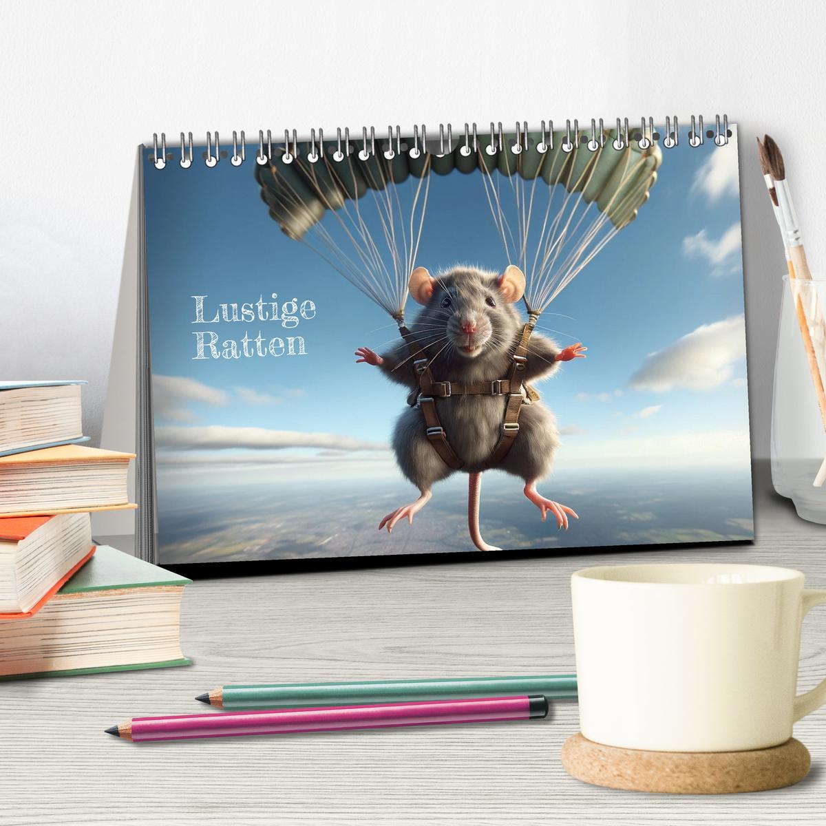 Bild: 9783383842221 | Lustige Ratten (Tischkalender 2025 DIN A5 quer), CALVENDO...