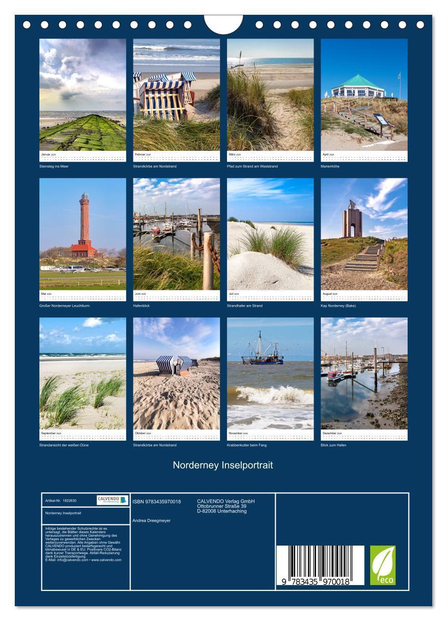 Bild: 9783435970018 | Norderney Inselportrait (Wandkalender 2025 DIN A4 hoch), CALVENDO...