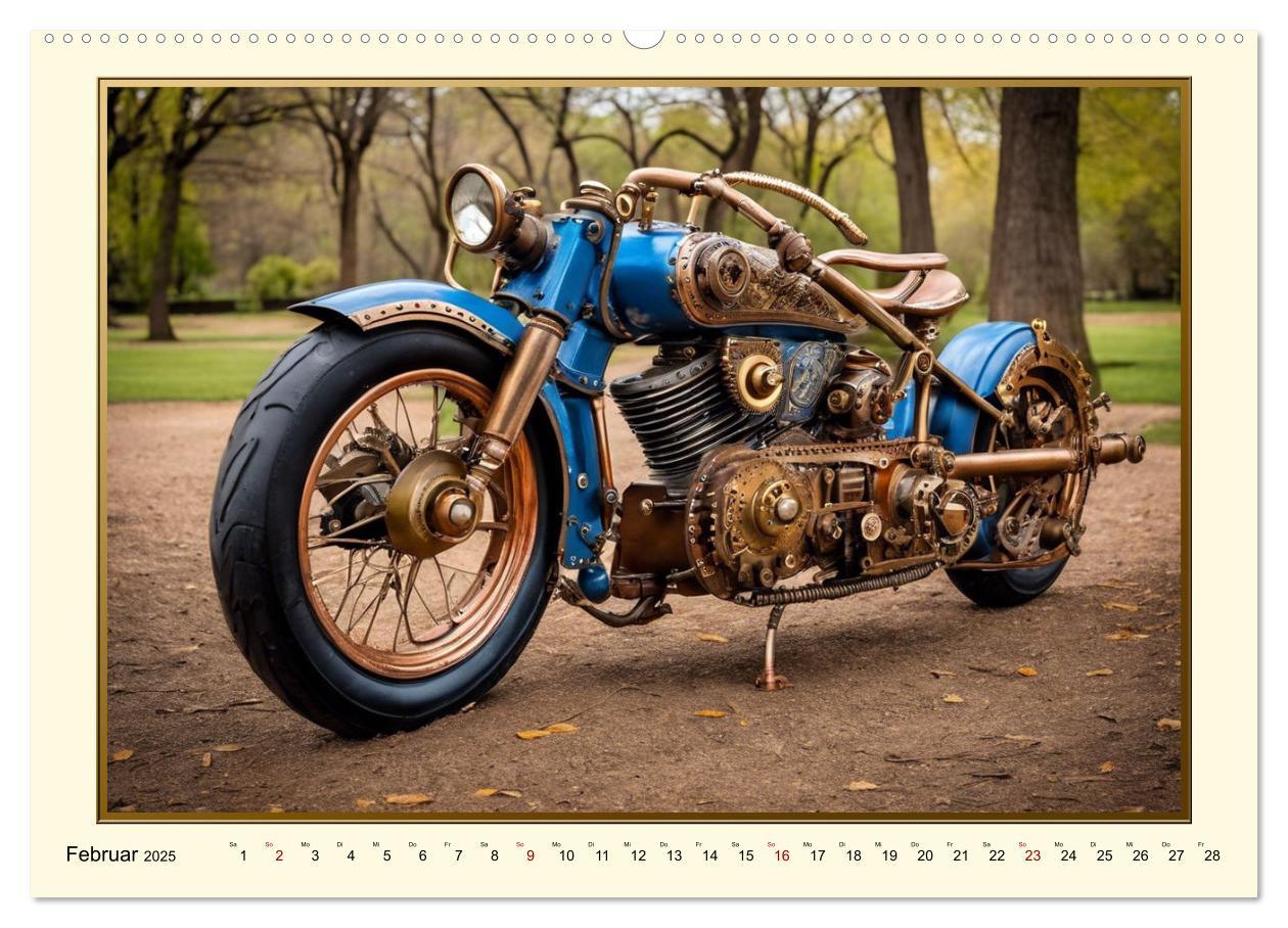 Bild: 9783457139592 | Motorräder im Steampunk-Style (Wandkalender 2025 DIN A2 quer),...