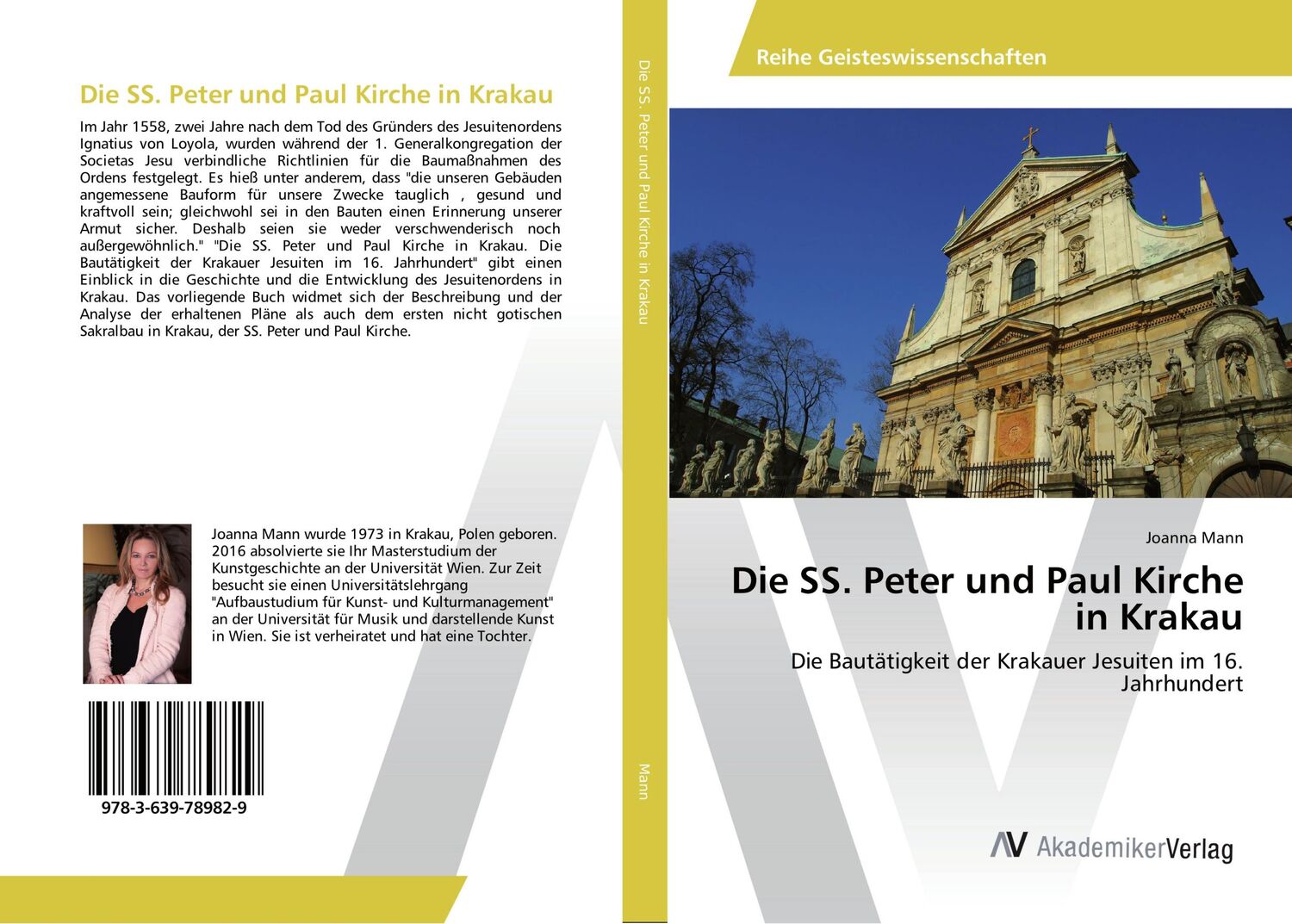 Cover: 9783639789829 | Die SS. Peter und Paul Kirche in Krakau | Joanna Mann | Taschenbuch