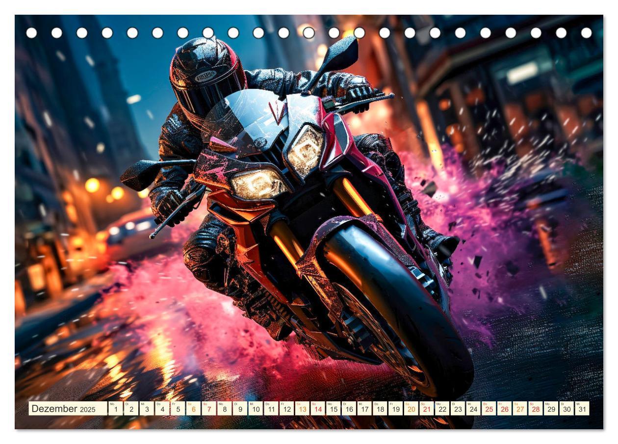 Bild: 9783383892349 | Motorrad Fantasien (Tischkalender 2025 DIN A5 quer), CALVENDO...