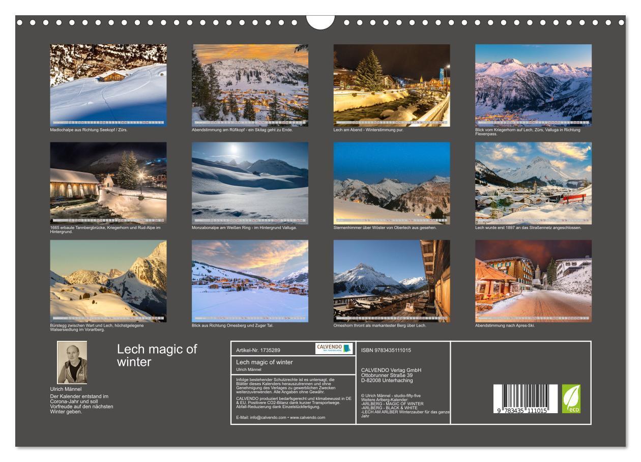 Bild: 9783435111015 | Lech magic of winter (Wandkalender 2025 DIN A3 quer), CALVENDO...