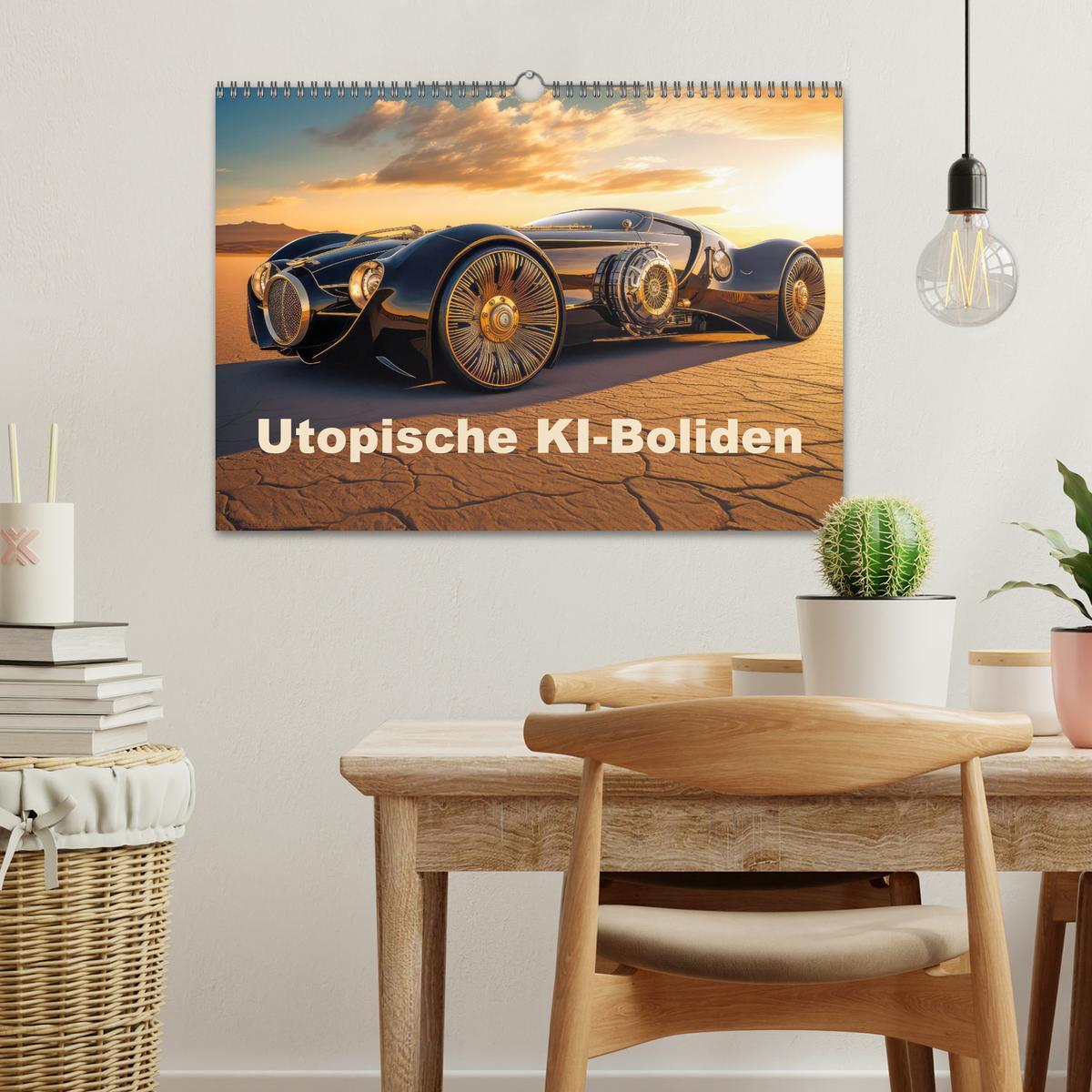 Bild: 9783383786945 | Utopische KI-Boliden (Wandkalender 2025 DIN A3 quer), CALVENDO...