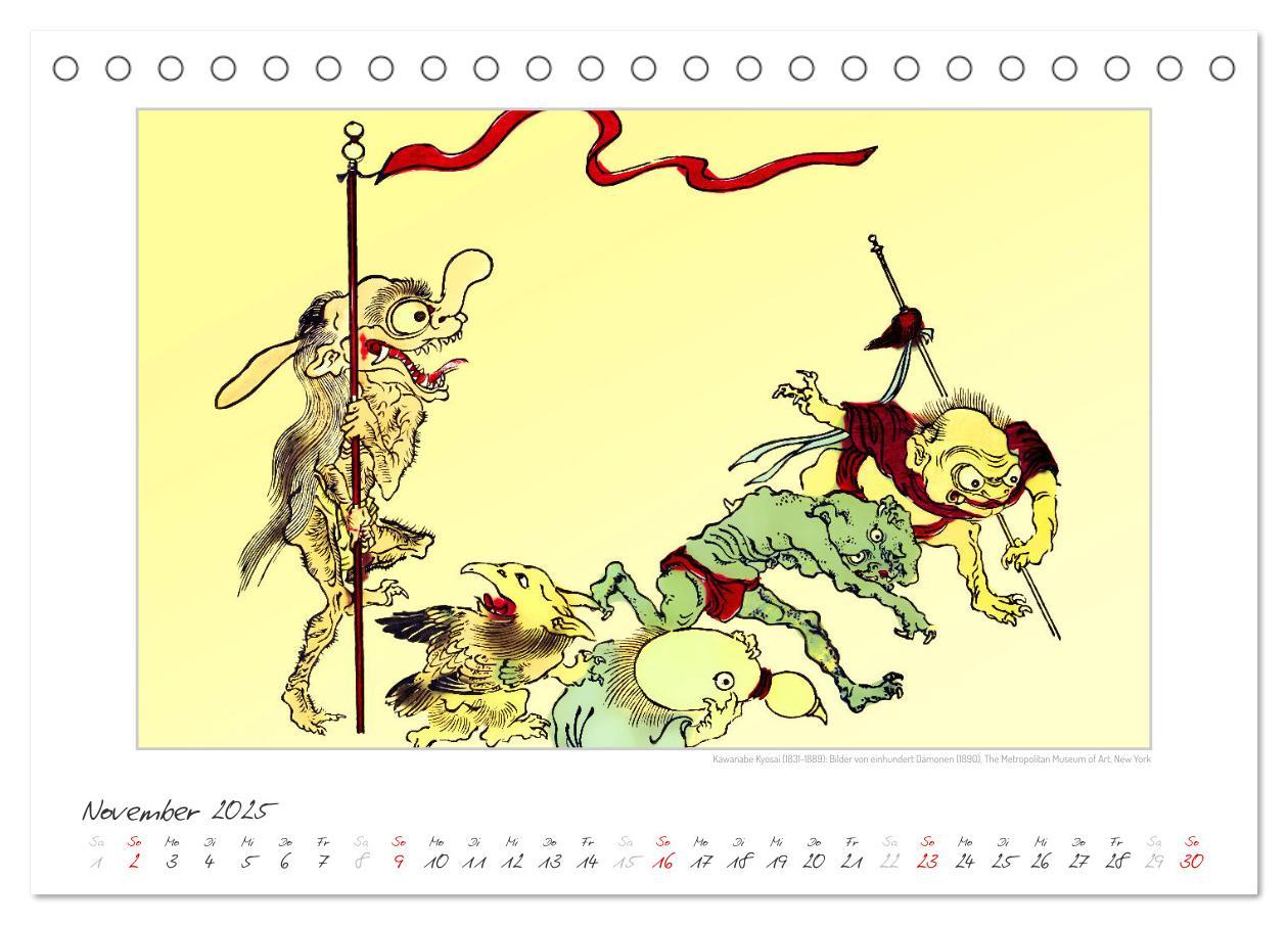 Bild: 9783383864346 | Kawanabe Kyosai: Einhundert Dämonen (Tischkalender 2025 DIN A5...