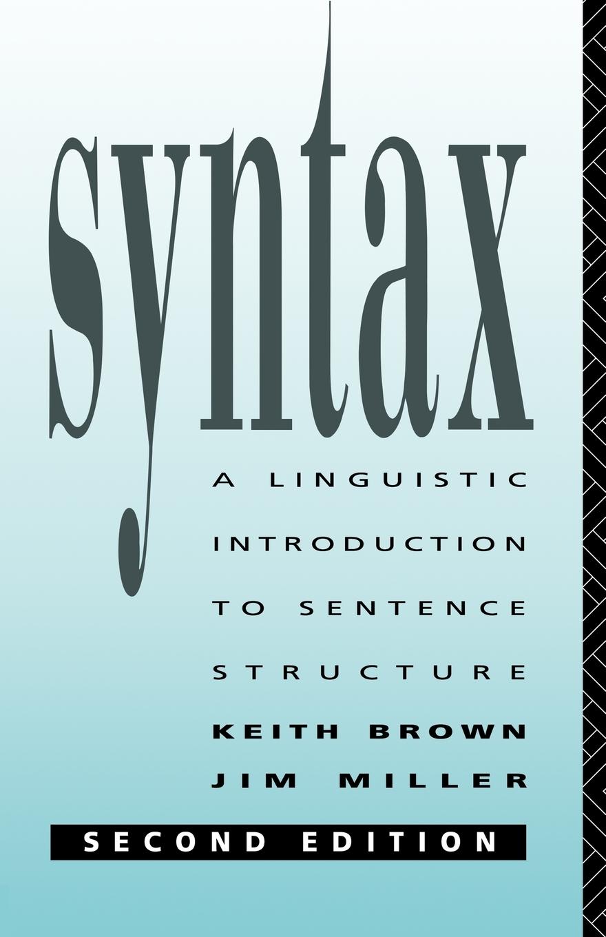 Cover: 9780415084215 | Syntax | A Linguistic Introduction to Sentence Structure | Taschenbuch