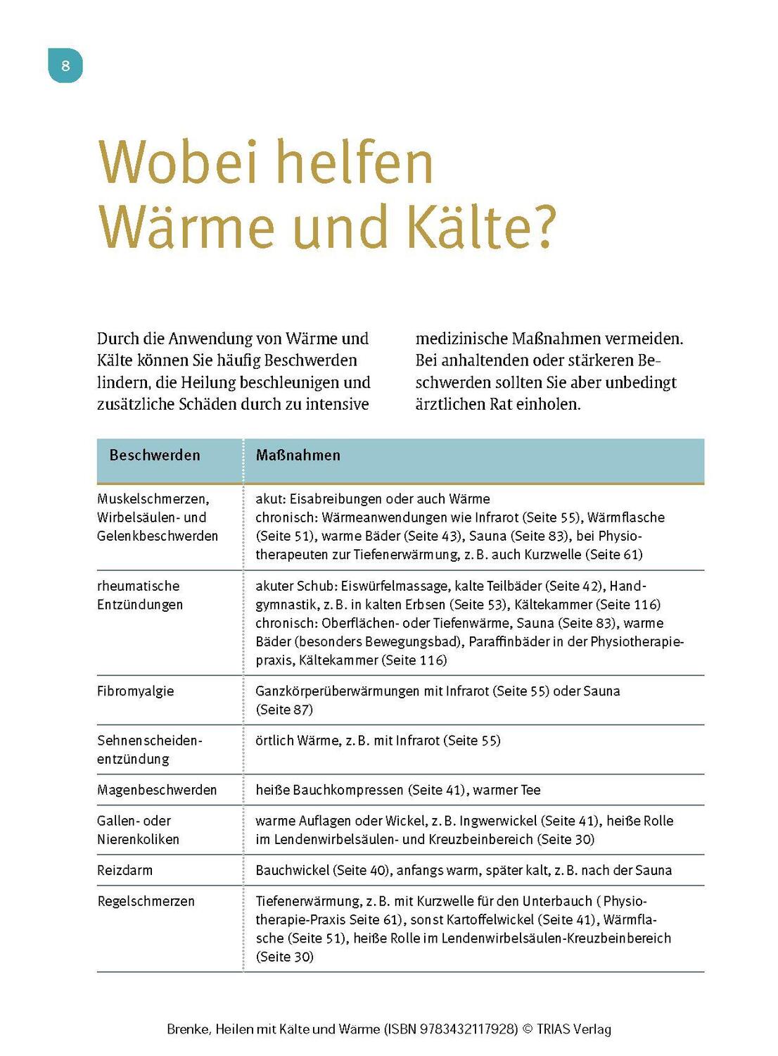 Bild: 9783432117928 | Heilen mit Kälte und Wärme | Rainer Brenke | Taschenbuch | 132 S.