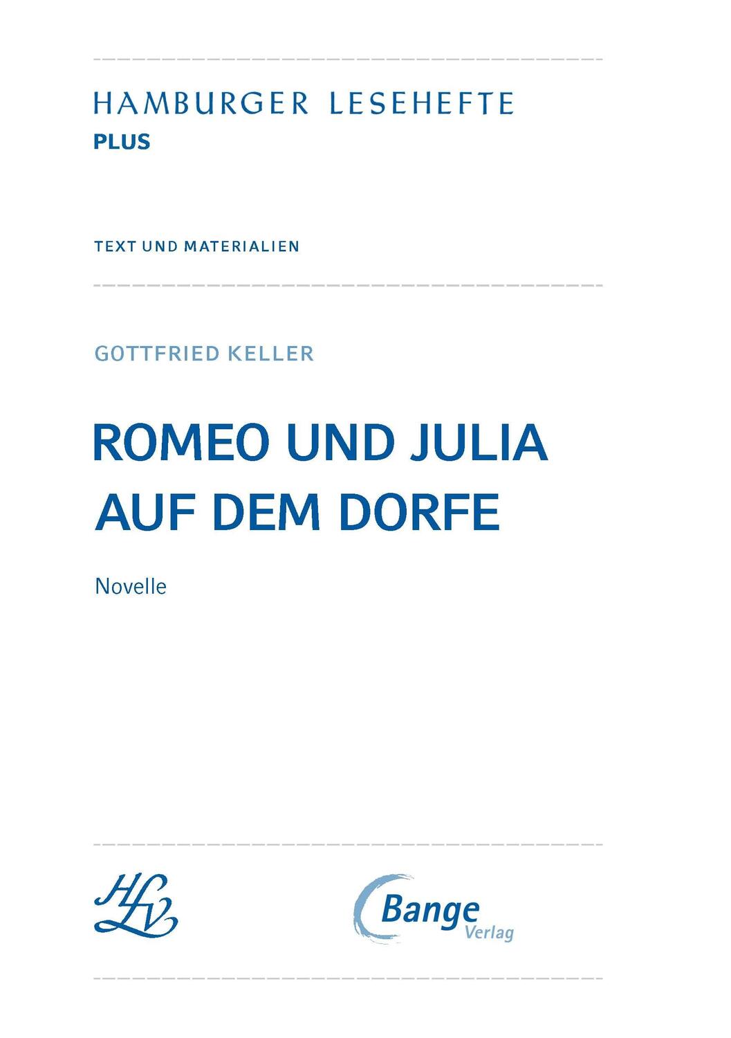 Bild: 9783804425743 | Romeo und Julia auf dem Dorfe (Textausgabe) | Gottfried Keller | Buch