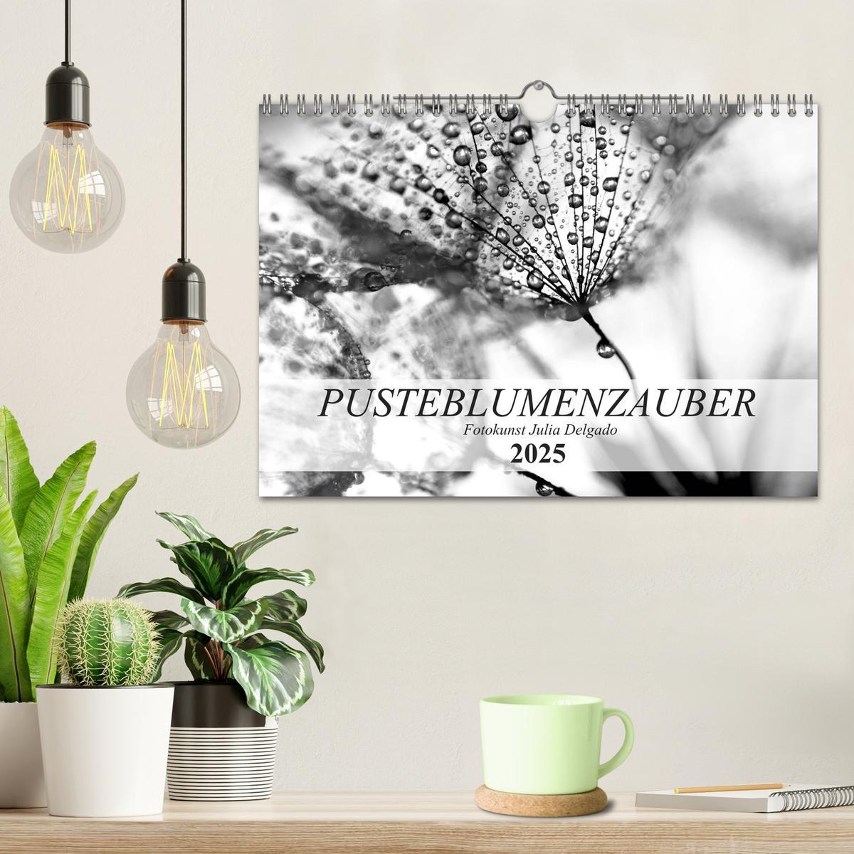 Bild: 9783435266449 | Pusteblumenzauber in schwarzweiß (Wandkalender 2025 DIN A4 quer),...