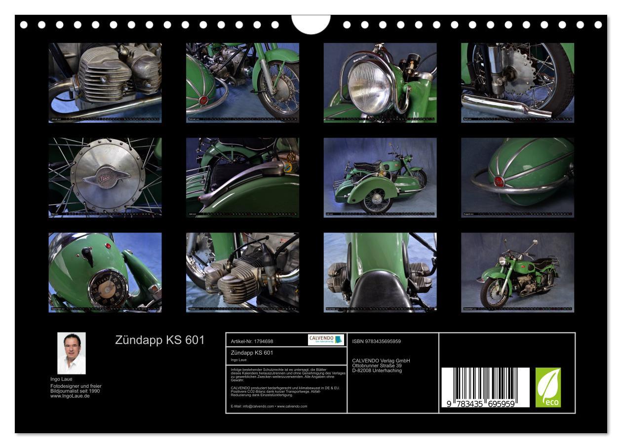 Bild: 9783435695959 | Zündapp KS 601 (Wandkalender 2025 DIN A4 quer), CALVENDO...