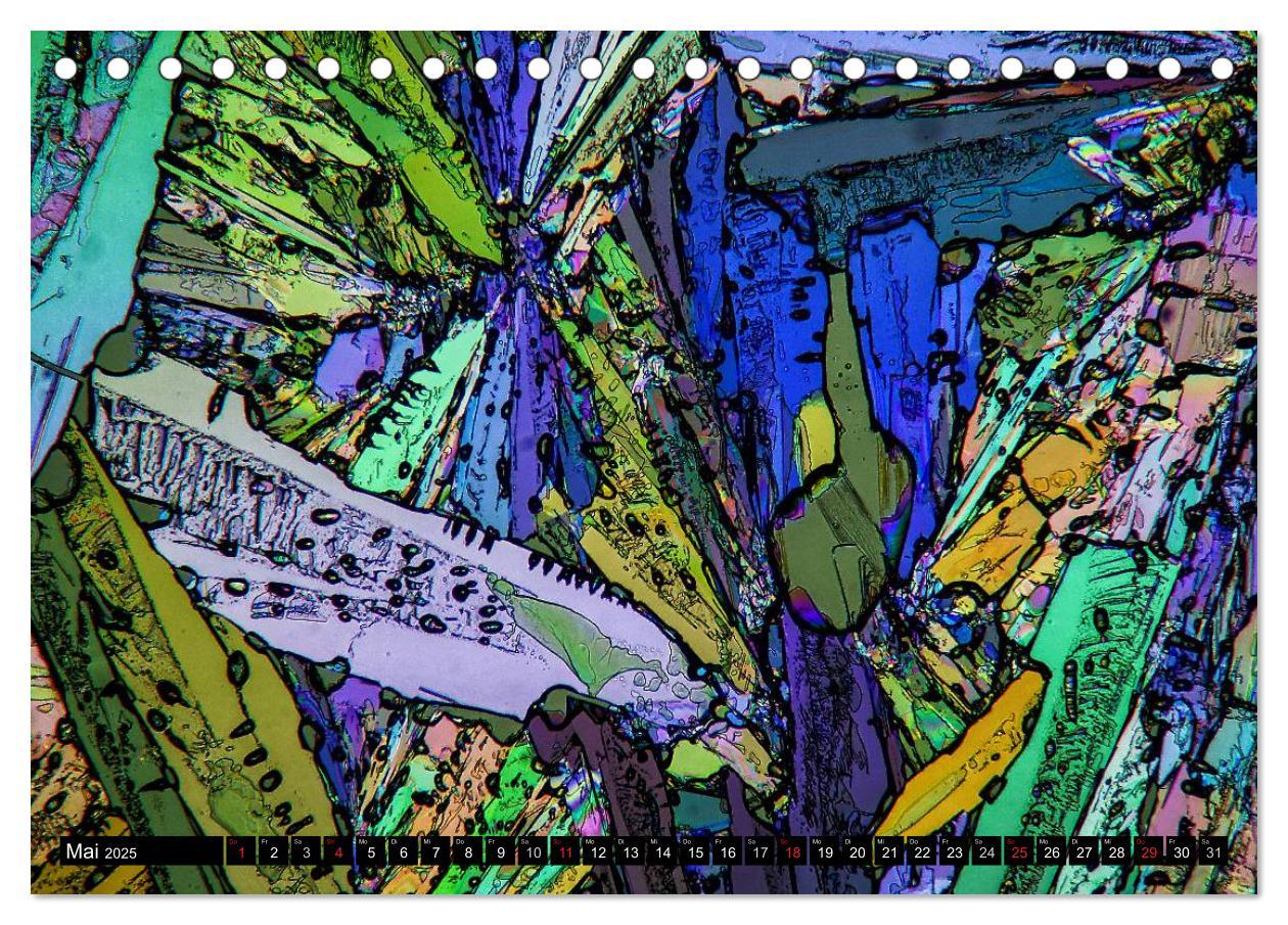 Bild: 9783435612277 | Mikrokristalle in polarisiertem Licht (Tischkalender 2025 DIN A5...