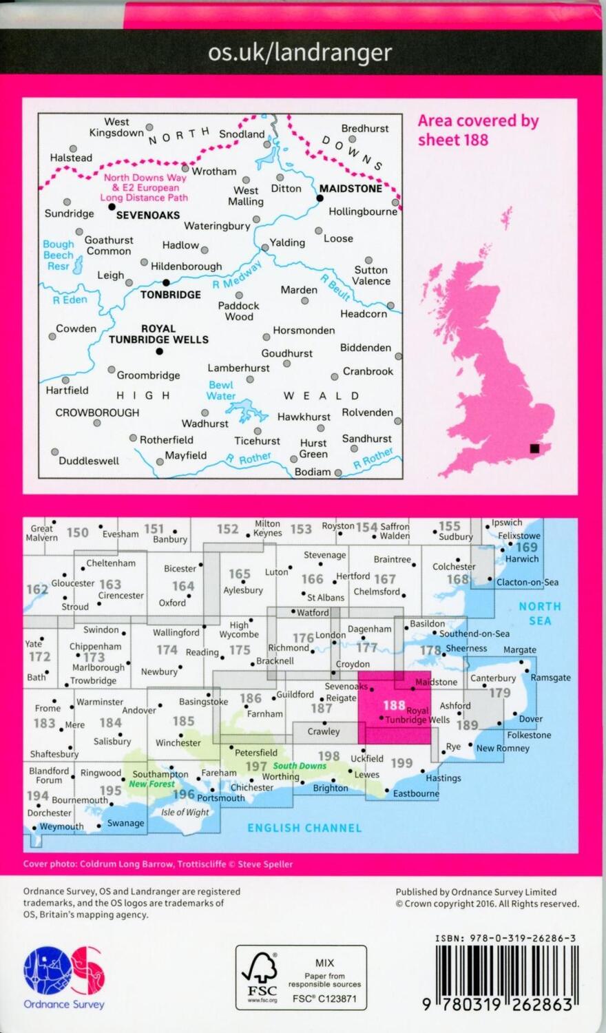 Bild: 9780319262863 | Maidstone &amp; Royal Tunbridge Wells | Ordnance Survey | (Land-)Karte