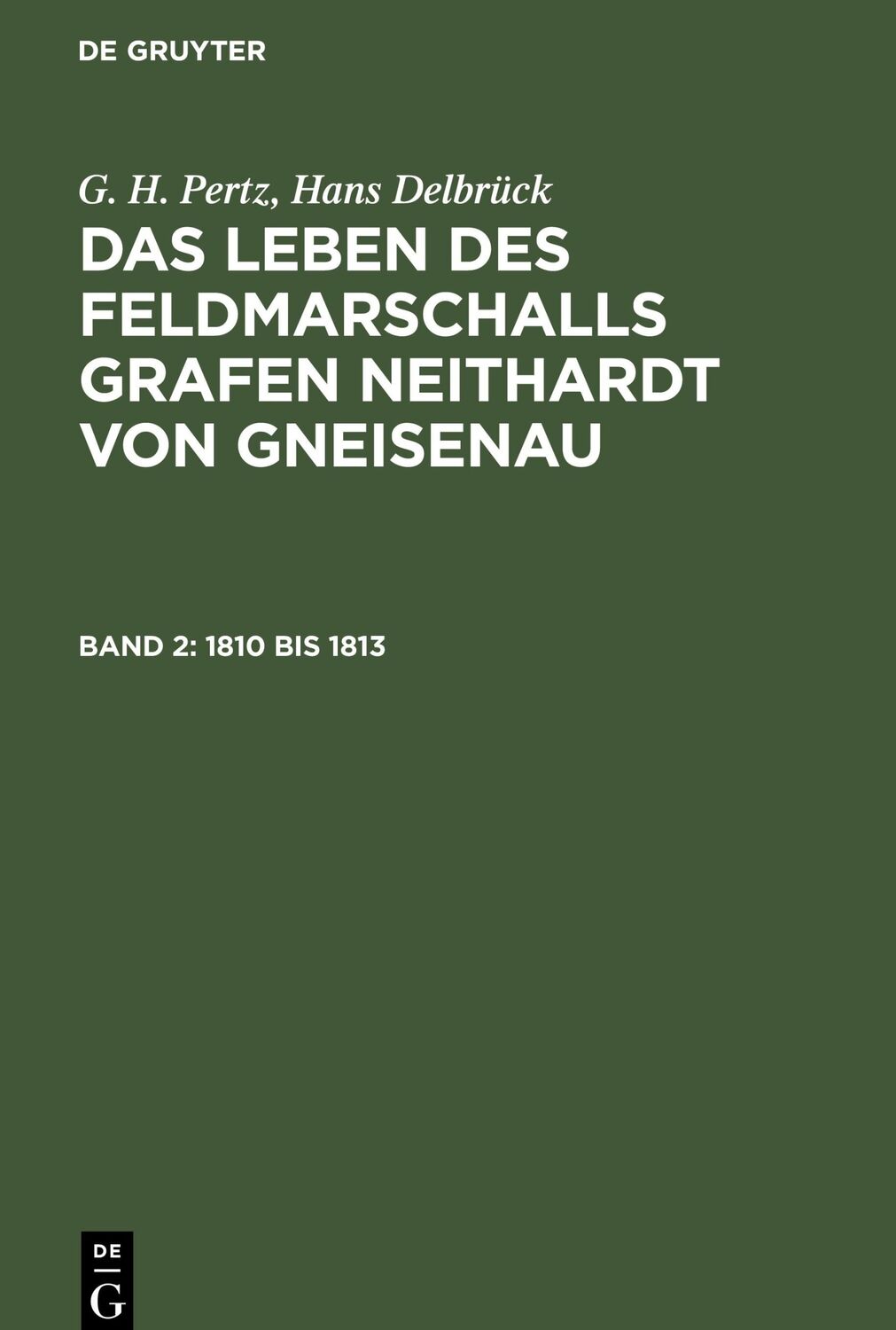 Cover: 9783112680292 | 1810 bis 1813 | Hans Delbrück (u. a.) | Buch | Deutsch | De Gruyter