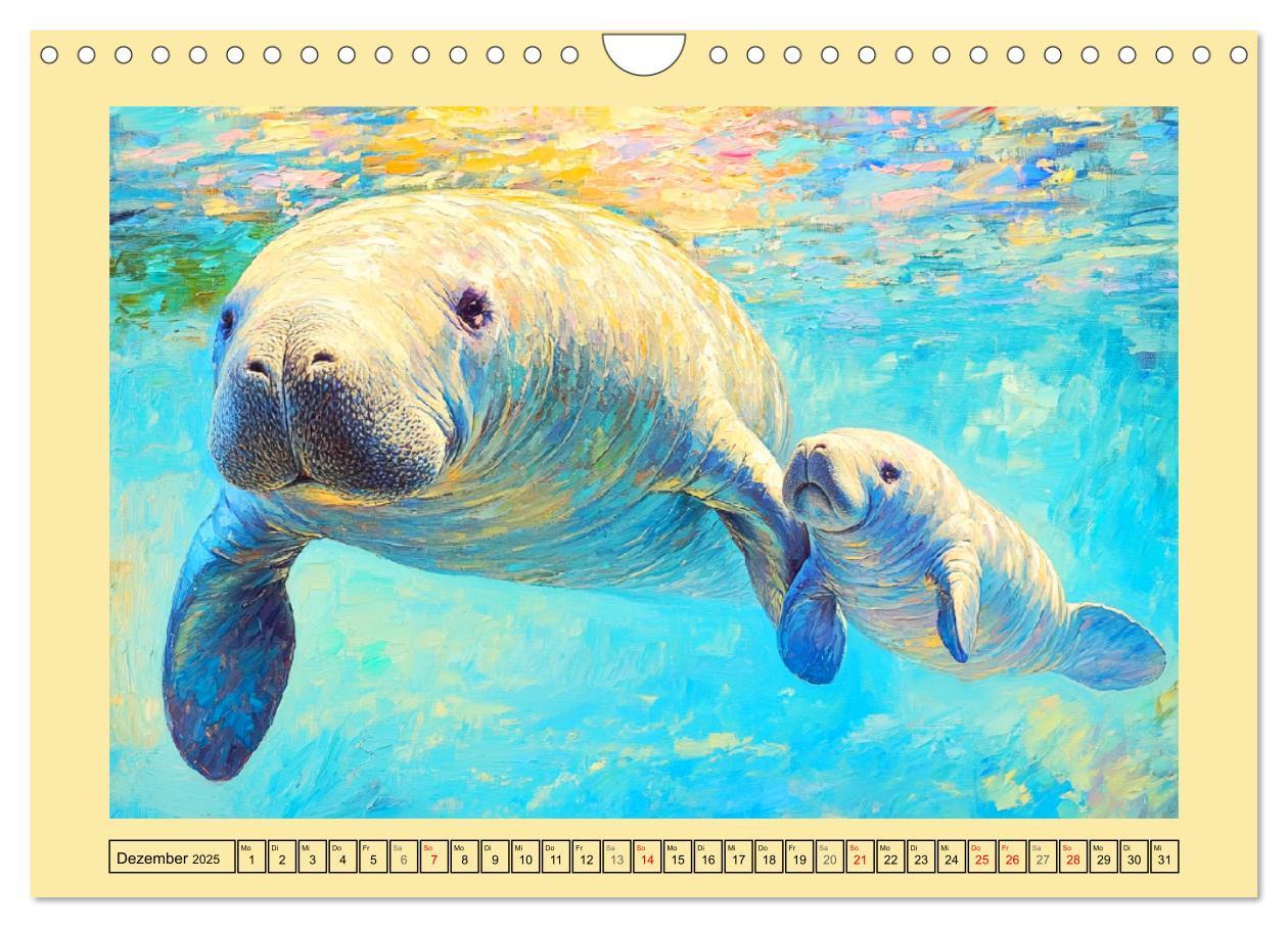 Bild: 9783457203576 | Manatee Paintings. Rundschwanzseekühe im Ölgemälde-Stil...