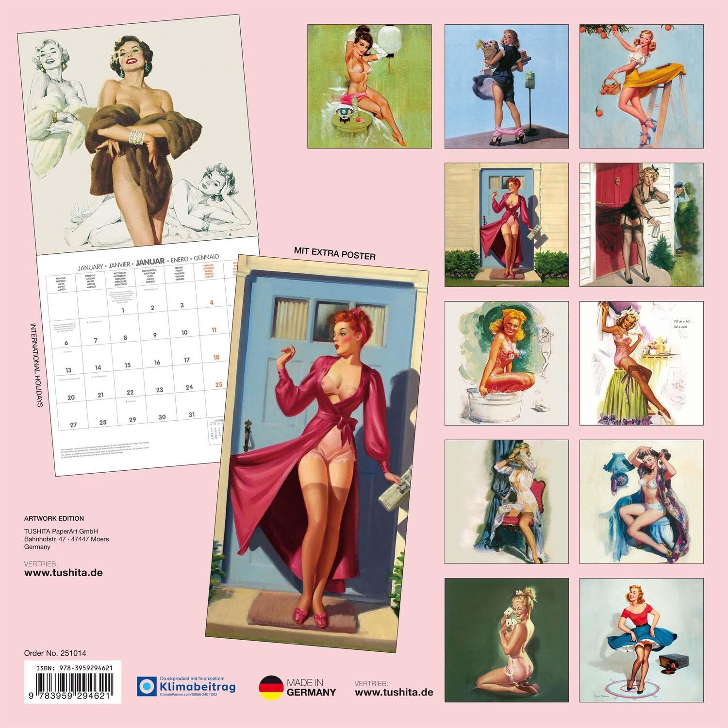 Rückseite: 9783959294621 | Pin Ups 2025 | Kalender 2025 | Kalender | Artwork Edition | 28 S.