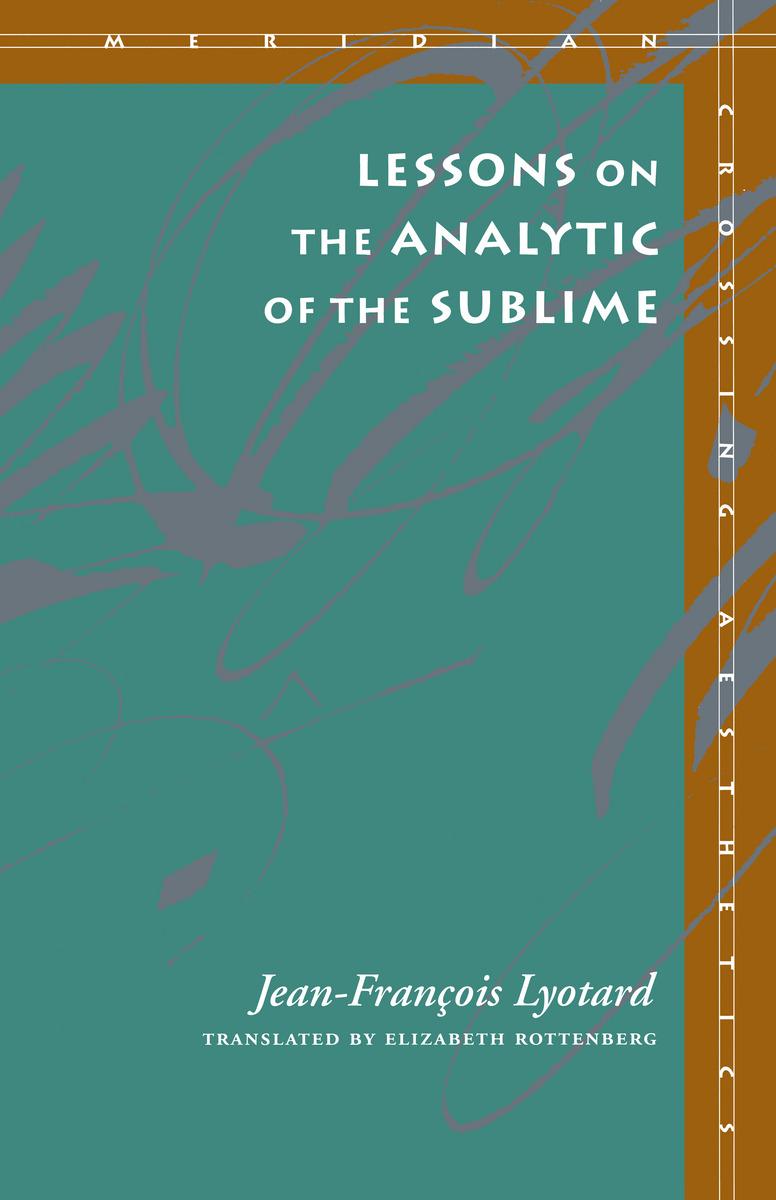 Cover: 9780804722421 | Lessons on the Analytic of the Sublime | Jean-François Lyotard | Buch